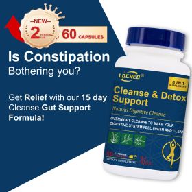 Cleanse & Detox Capsule With Senna Leaf Supports Digestive Health 60 Capsules (Style: 60Capsules)